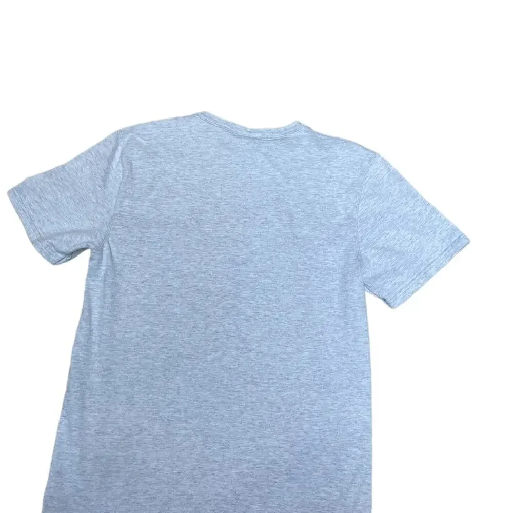 Champion T-Shirt Men Small Casual Classic Embroidered Letters Crew Neck Tee Gray - Picture 4 of 9